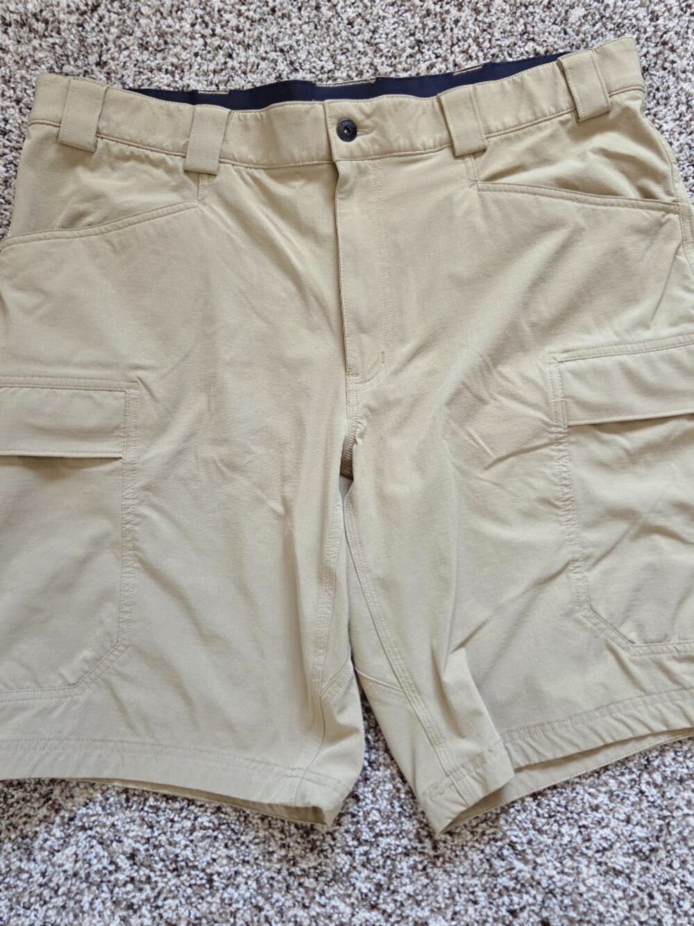 Duluth Trading Shorts Mens 40 Tan Armachillo Cargo Cooling Ripstop Hiking